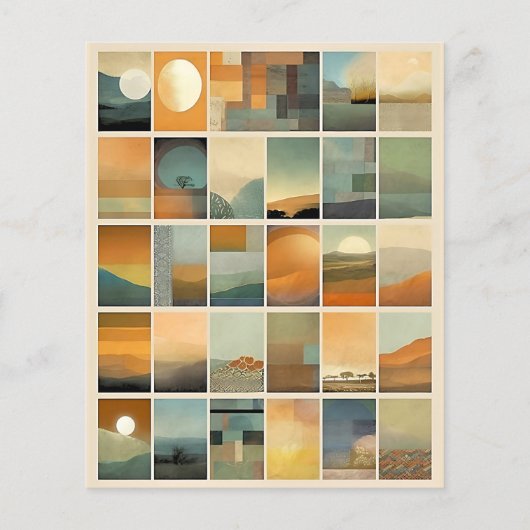 ミニチュアランドスケープ切り離しスクラップブック紙 (裏面)