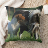 ミニチュアロバ及び子馬2 クッション (ブランケット)