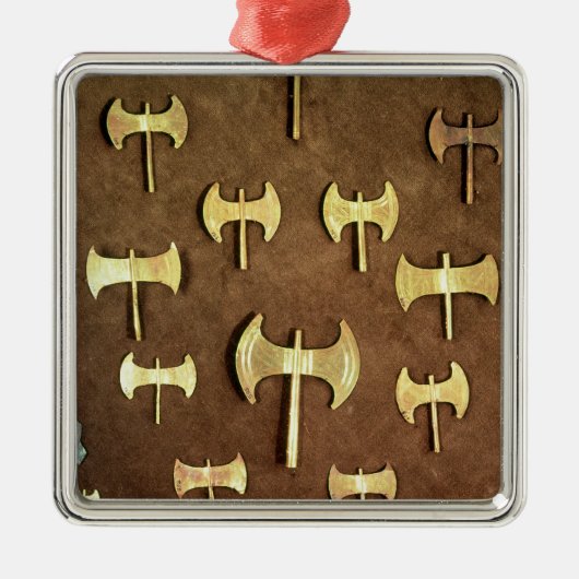 ミニチュア両刃の斧 メタルオーナメント (正面)