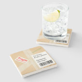 ミニチュア出荷箱かわいいカスタム文字 ストーンコースター (横)