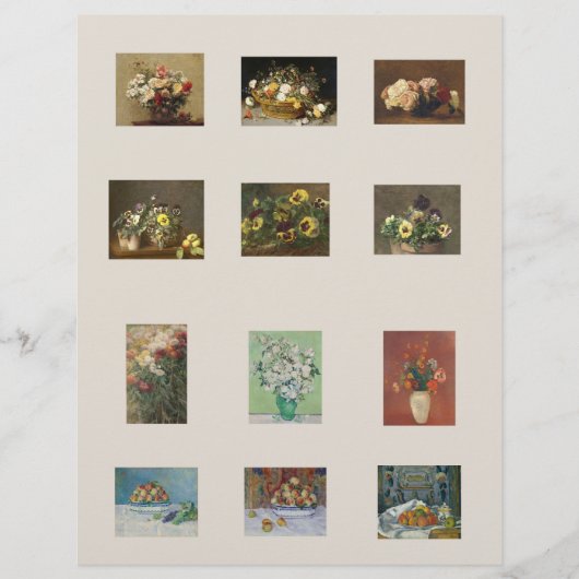 ミニチュア印刷可能な花絵 (正面)
