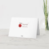 ミニチュア悔やみや弔慰付きピンシャー カード (裏面)