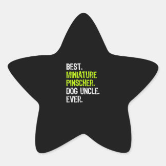 ミニチュア最高のピンシャードッグドッグアンクルエバーギフトアイディア 星シール