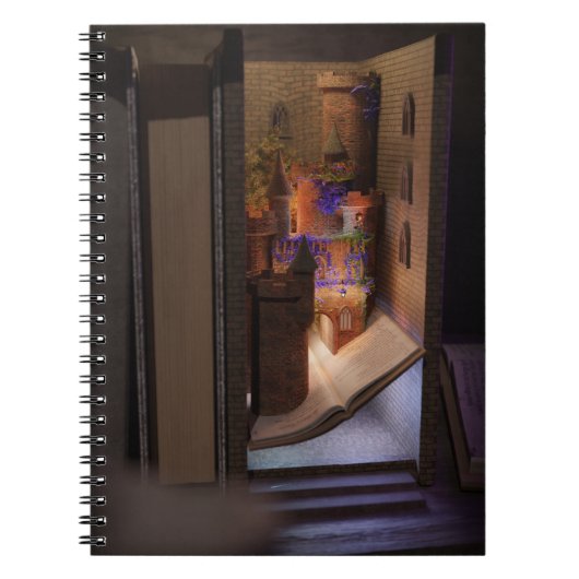 ミニチュア本nook diorama -魔法城 ノートブック (正面)
