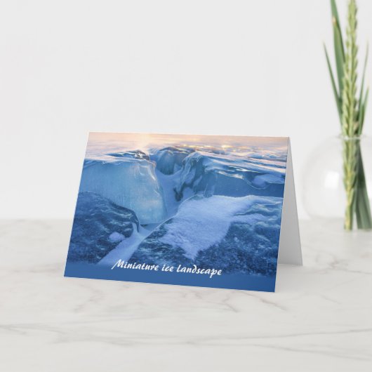 ミニチュア氷景観CC0718グリーティングカード カード (正面)