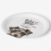 ミニチュア結婚シュナウザー ペーパープレート (アングル)