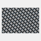 ミニチュア絵を描アメリカン・シェパードのMASドッグアート ラッピングペーパーシート (正面3)