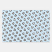 ミニチュア絵を描アメリカン・シェパードのMASドッグアート ラッピングペーパーシート (正面)