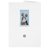 ミニチュア絵画アメリカン・シェパード – Dog Art (裏面)