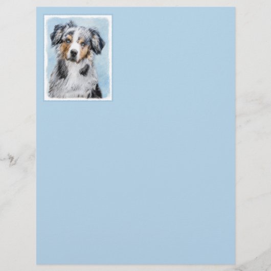 ミニチュア絵画アメリカン・シェパード – Dog Art (正面)