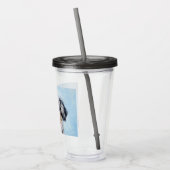 ミニチュア絵画アメリカン・シェパード – Dog Art アクリルタンブラー (左)