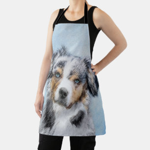 ミニチュア絵画アメリカン・シェパード – Dog Art エプロン