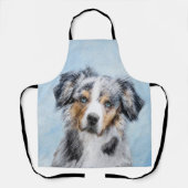 ミニチュア絵画アメリカン・シェパード – Dog Art エプロン (正面)