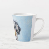 ミニチュア絵画アメリカン・シェパード – Dog Art カフェラテマグ (右)