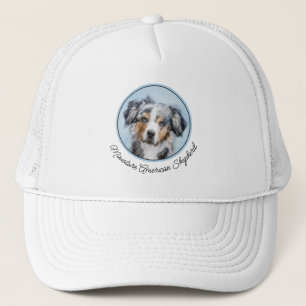 ミニチュア絵画アメリカン・シェパード – Dog Art キャップ