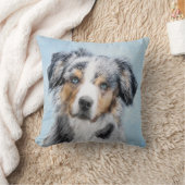 ミニチュア絵画アメリカン・シェパード – Dog Art クッション (ブランケット)