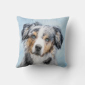 ミニチュア絵画アメリカン・シェパード – Dog Art クッション (裏面)
