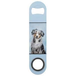 ミニチュア絵画アメリカン・シェパード – Dog Art スピード栓抜き