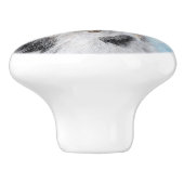 ミニチュア絵画アメリカン・シェパード – Dog Art セラミックノブ (側面)