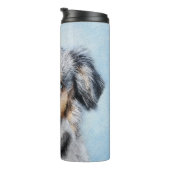 ミニチュア絵画アメリカン・シェパード – Dog Art タンブラー (回転右)