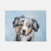 ミニチュア絵画アメリカン・シェパード – Dog Art ドアマット (正面)