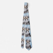 ミニチュア絵画アメリカン・シェパード – Dog Art ネクタイ (裏面)