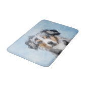 ミニチュア絵画アメリカン・シェパード – Dog Art バスマット (アングル)