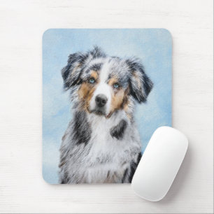 ミニチュア絵画アメリカン・シェパード – Dog Art マウスパッド