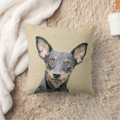 ミニチュア絵画ピンシャーの可愛いオリジナルドッグアート クッション (ブランケット)