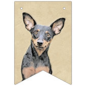 ミニチュア絵画ピンシャーの可愛いオリジナルドッグアート バンティングフラッグ (第2の旗)