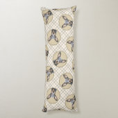 ミニチュア絵画ピンシャーの可愛いオリジナルドッグアート ボディピロー (裏面 (縦))