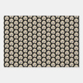 ミニチュア絵画ピンシャーの可愛いオリジナルドッグアート ラッピングペーパーシート (正面3)