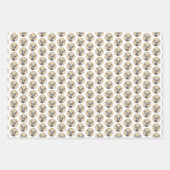 ミニチュア絵画ピンシャーの可愛いオリジナルドッグアート ラッピングペーパーシート (正面2)