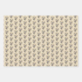 ミニチュア絵画ピンシャーの可愛いオリジナルドッグアート ラッピングペーパーシート (正面)