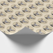 ミニチュア絵画ピンシャーの可愛いオリジナルドッグアート ラッピングペーパー (角)