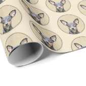 ミニチュア絵画ピンシャーの可愛いオリジナルドッグアート ラッピングペーパー (ロールコーナー)