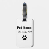 ミニチュア英語クリームゴールデンレトリバー | ラゲッジタグ (裏面縦)