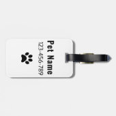 ミニチュア英語クリームゴールデンレトリバー | ラゲッジタグ (裏面横)