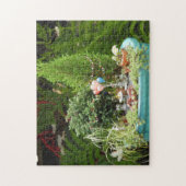 ミニチュア誕生日の庭が付いているパズル ジグソーパズル (縦)