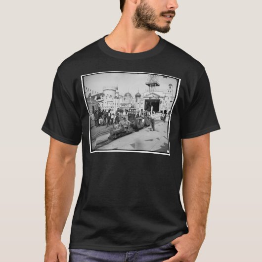ミニチュア鉄道、コニーアイランド、ニューヨークc1905 tシャツ (正面)