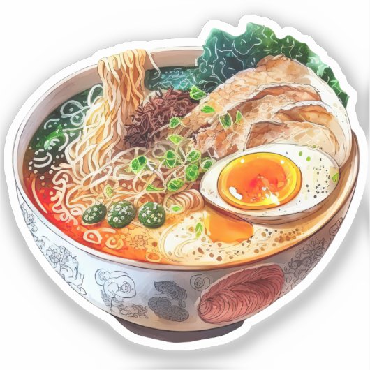 ミニチュア韓国料理水彩セット シール (正面)