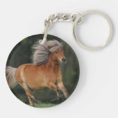 ミニチュア馬のランニング キーホルダー (裏面)