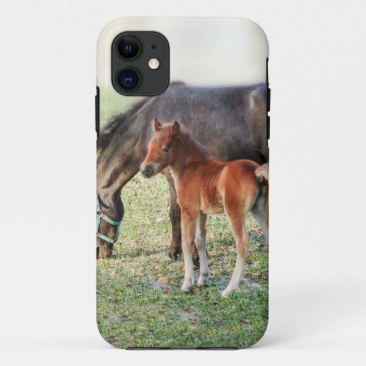 ミニチュア馬の子馬-カスタマイズ子馬及び雌の子馬 Case-Mate iPhoneケース (裏面)