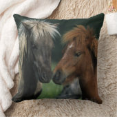 ミニチュア馬の接触 クッション (ブランケット)