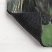 ミニチュア馬の接触 マウスパッド (コーナー)