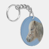 ミニチュア馬のHeadshot キーホルダー (正面左)