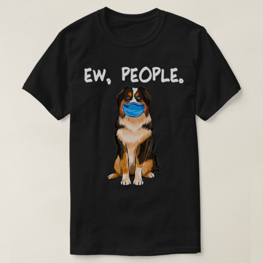 ミニチュア・アメリカン・シェパード新人犬が着る Tシャツ (デザイン正面)