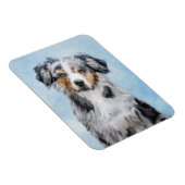 ミニチュア·アメリカン·シェパ絵画ード—犬の芸術 マグネット (右側)