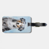 ミニチュア・ア絵画メリカ・シェパード ラゲッジタグ (裏面横)