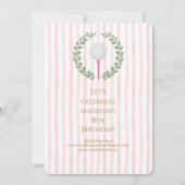 ミニチュア・ゴルフ・チャイルド・バースデーパーティー 招待状 (正面)